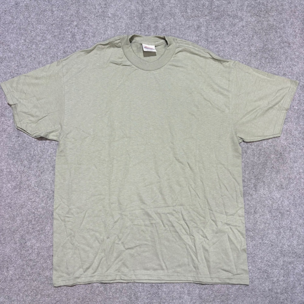 Hanes Heavyweight 50/50 T-Shirt Mens Large Sage Green Short Sleeve Crewneck 0388